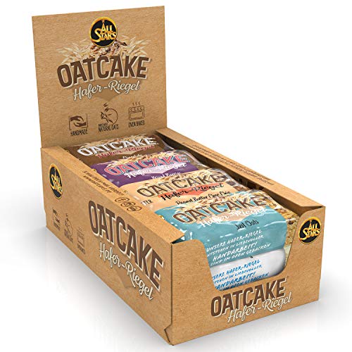All Stars Oatcake Hafer-Riegel Mix-Box I 12 Energy-Riegel je 80g I Protein-Bar mit Haferflocken & hochwertigen Kohlenhydraten I süßer Müsli-Riegel super sättigend - Mix-Box