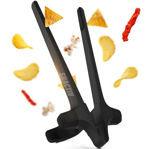 SNACTIV PRO Finger Chopsticks for Gamers - Grab Snacks and Chips While Video Gaming, The Official Snacking Tool of the Future As Seen on Shark Tank! Cool Gift for Gamers - Dark