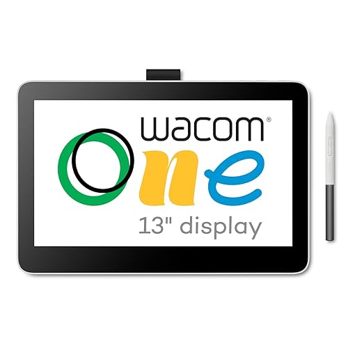 Wacom One 13 Touch Drawing Tablet with Screen, 13.3" HD Full-Laminated Touchscreen Digital Art Pad with Creative Software and Training, Graphics Drawing Tablet for Mac, Windows PC, Chromebook - Display 13"