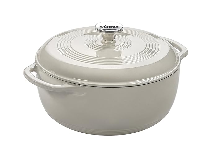 6 Quart Enameled Cast Iron Dutch Oven with Lid 
