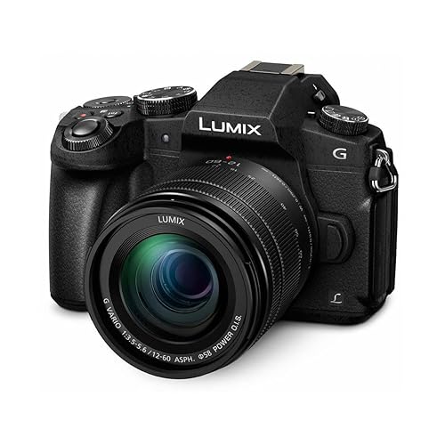 Panasonic LUMIX G85 4K Digital Camera, 12-60mm Power O.I.S. Lens, 16 Megapixel Mirrorless Camera, 5 Axis In-Body Dual Image Stabilization, 3-Inch Tilt and Touch LCD, DMC-G85MK (Black) - Camera Starter Kit