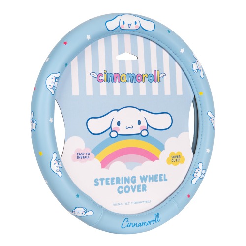 Sanrio Hello Kitty and Friends Cinnamoroll Blue Steering Wheel Cover, Universal Fit Cute Car Accessories for Women Stylish Car Decor Gifts Hello Kitty Car Accessories - Fits Standard Wheels 14.5"-15" - Cinnamoroll Blue $74.49