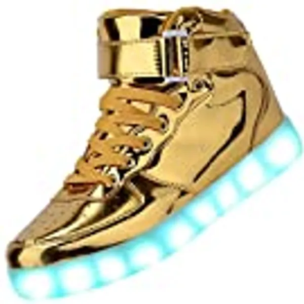 Odema Unisex LED Shoes High Top Light Up Sneakers for Women Men