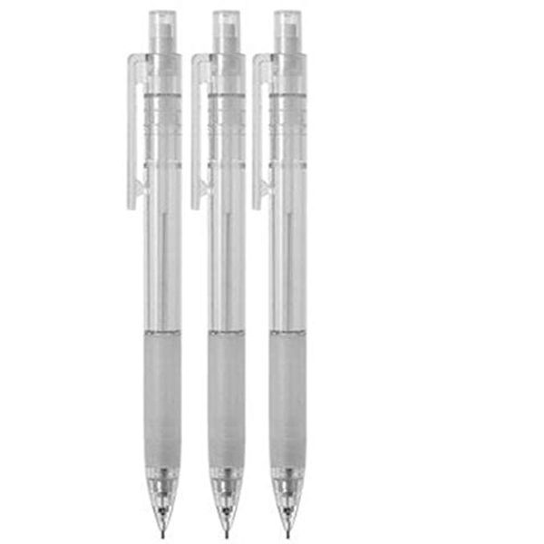 MUJI 3SET Polycarbonate Mechanical Pencil W - Rubber Grip