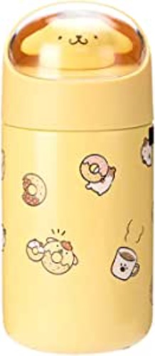 Cute Thermos Mug Kawaii Water Bottle Stainless Steel Vacuum Insulated Bottle for Hot or Cold Drinks Adorable Travel Mug - Yellow
