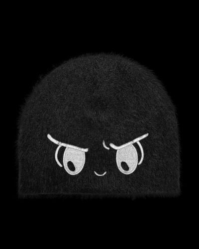 ANIMATED FLUFF BEANIE BLACK | ONE SIZE (pre-order)