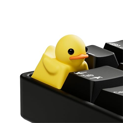 Duckeys Duck Keycap - ABS PVC Keycap Replacement Key, for MX Mechanical Keyboards, OEM Profile, Custom ESC Key Replacement Keycap - Yellow - Yellow