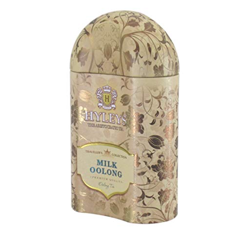 Hyleys Milk Oolong Chinese Medium Leaf Tea in Tin 3.52 Ounce (100g) - Traveller's Collection - Milk Oolong Chinese Medium Leaf Tea