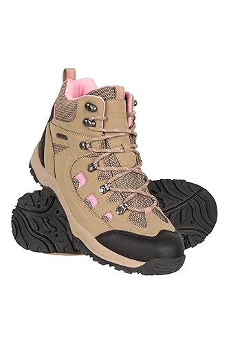 Mountain Warehouse Adventurer Womens Boots - Waterproof Rain Boots, Synthetic & Textile Walking Shoes - For Spring Summer, Hiking & Trekking - 5 UK - Beige