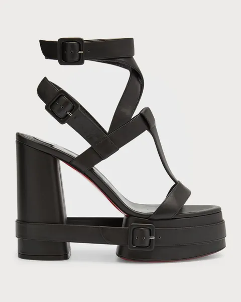 Belted T-Strap Red Sole Sandals