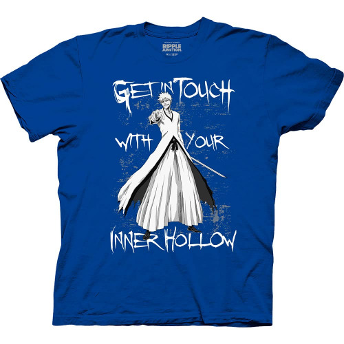 Ripple Junction Bleach Adult Unisex Your Inner Hollow Heavy Weight 100% Cotton Crew T-Shirt - Large Royal