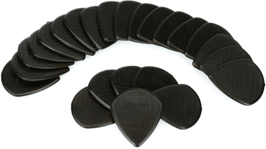 Dunlop 471R3C Max-Grip Jazz III Guitar Picks - Carbon Fiber Black (24-pack)
