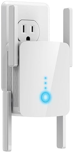 WLM Fastest WiFi Extender Signal Booster for Home - Up to 9000 sq. ft Coverage, Easy Set Up WiFi Repeater Wireless Signal Booster with Ethernet Port, Long Range, Ultra-Stable Router Internet Booster