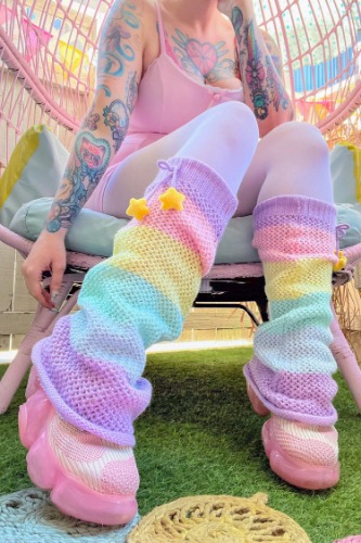 Rainbow Stripe Leg Warmers | Default Title