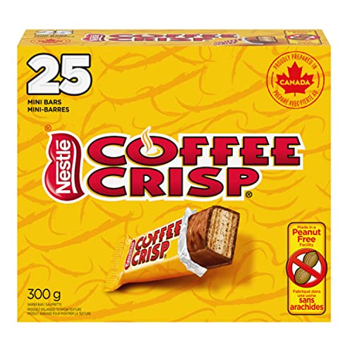 Coffee Crisp NESTLÉ Mini COFFEE CRISP Chocolate Bars, 25pcs, 300g {Made in Canada}