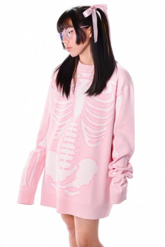 Spooky Sweet Skeleton Sweater Dress | XL/2X