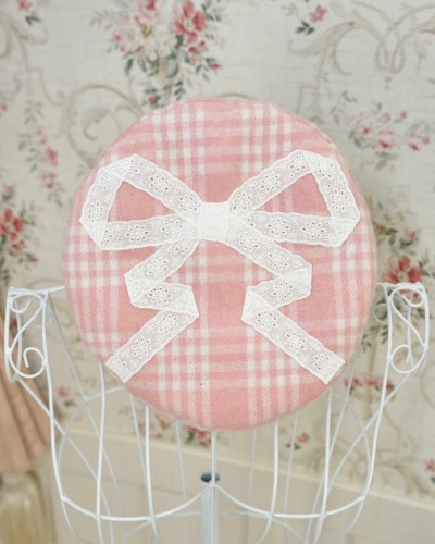 Prep School Idol Beret Pink Check // PREORDER | Default Title