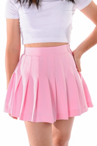 Claire Pleated Skirt - Pink | L