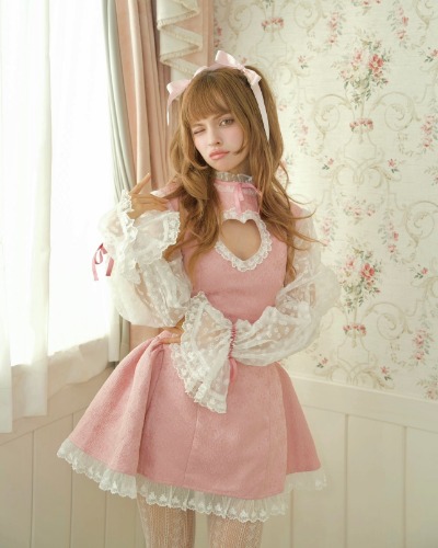 Cherub's Touch Heart Cutout Dress PINK // PREORDER | L