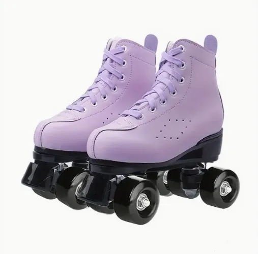 Patines de ruedas dobles morados