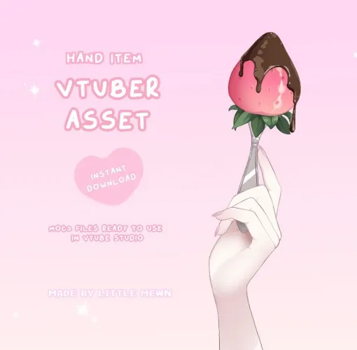 VTuber Asset | Rigged Forked Strawberry Delight