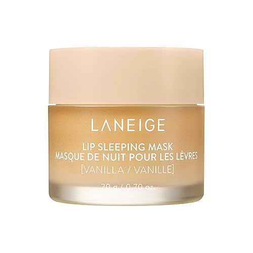 LANEIGE Lip Sleeping Mask: Nourish, Hydrate, Vitamin C, Murumuru & Shea Butter, Antioxidants, Flaky, Dry Lips - Vanilla