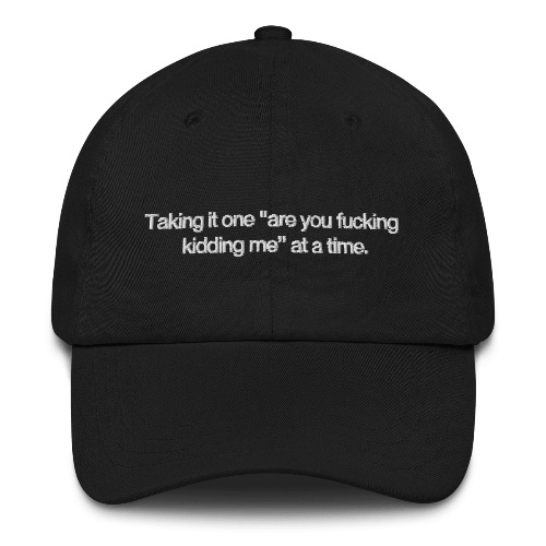 Taking it one "are you fucking kidding" me at a time Hat - Black