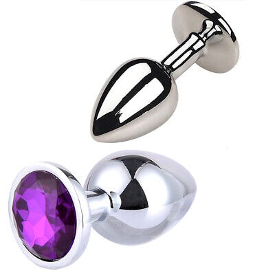 Anal Sex Toy Butt Plug Metal Jewel Diamond Stainless S/M/L Set Dildo BDSM Gift  | eBay