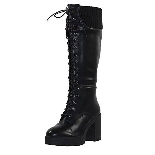 Women's Knee High Combat Boots