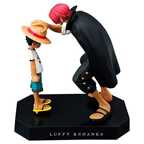 One Piece Figures, One Piece Luffy Action Figures, Anime One Piece Figures Cake Toppers Ornament Cartoons Toys Figures Model Decorations for Kids Boy Birthday Party Supplies 18 CM - A