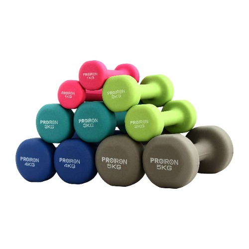 PROIRON Dumbbell Set of 2 (1 kg, 1.5 kg, 2 kg, 3 kg, 4 kg, 5 kg, 8 kg, 10 kg) Dumbbell Set, Soft Coating (Strength Training, Muscle Training, Shaping, Iron Array) - 1.5kgx 2