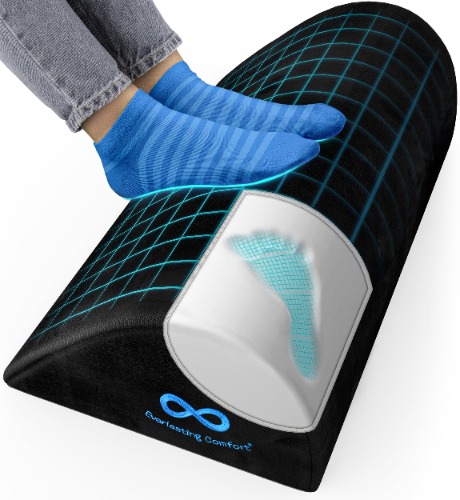 Everlasting Comfort Foot Rest for Office Footrest, Footrest, Desk, Washable Covered, Foot Rest Cushion for Desks - Birthday Gift