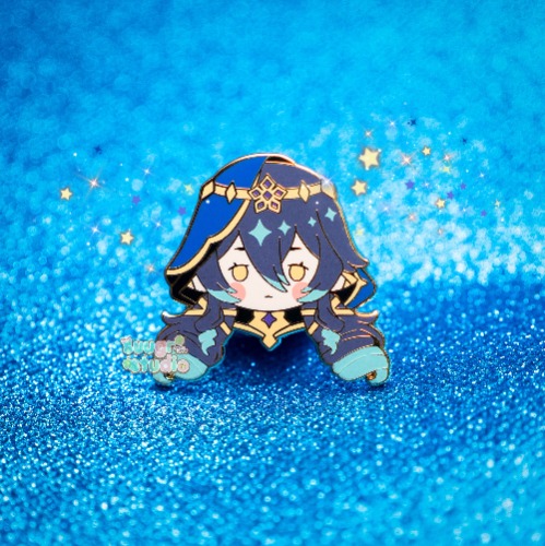 Genshin Impact Sumeru Layla & Faruzan Hard Enamel Pin - Layla / [A Grade] / Simple Rubber Back