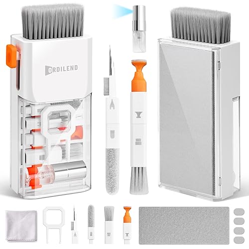 Tastatur Reinigungsset, Alles in 1 Screen Cleaner Kit Handy, Tastaturreiniger mit Bürste Keyboard Cleaner, Laptop Cleaner for Tablet, Computer, PC-Monitor, Kamera mit Spray mit Patent - Strahlend Weiß