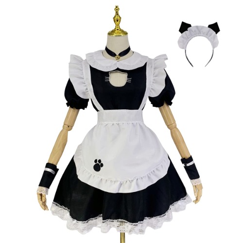 CarolynDesign Anime japonés Sissy Maid Dress Anime French Maid Delantal Fancy Dress Set…