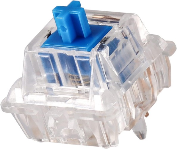 DUROCK Silent Linear Switches, Dolphin Keyboard Switches with 62g Gold Plated Spring, Classic Blue Patent Silent Stem 5 Pins Keyswitch for Mechanical Keyboards (Dolphin Linear Switch 62g, 110pcs) - 110pcs Dolphin Silent Linear 62g