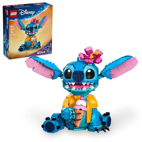 LEGO Disney Stitch Toy Building Kit, Disney Toy for 9 Year Old Kids, Buildable Figure with Ice Cream Cone, Fun Disney Gift for Girls, Boys and Lovers of The Hit Movie Lilo and Stitch, 43249 - Multicolor