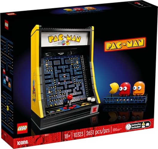LEGO Icons PAC-Man Arcade Building Kit, Build a Replica Model of a Classic Video Game, Nostalgic Gift for Fans of Retro Video Games and Retro Décor, Includes PAC-Man, Blinky and Clyde, 10323 - Multicolor