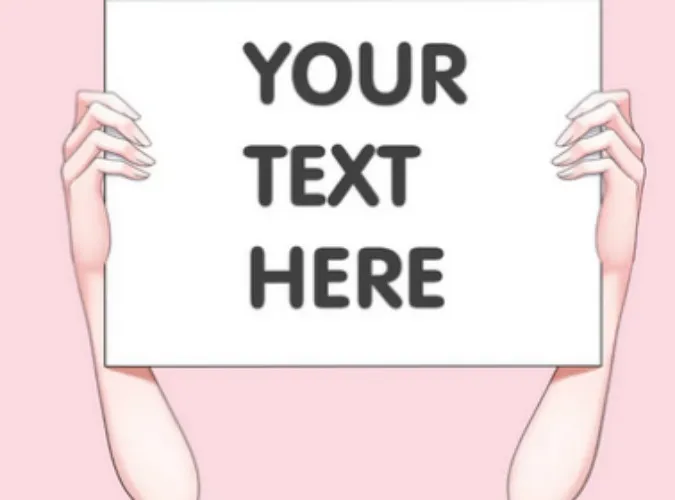 Hold Sign Vtuber Asset by Misu Murasaki