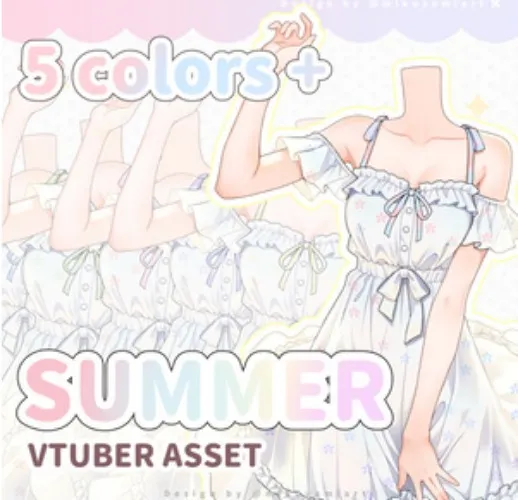 Summer Vtuber Assets + Food Assets by Dream Box