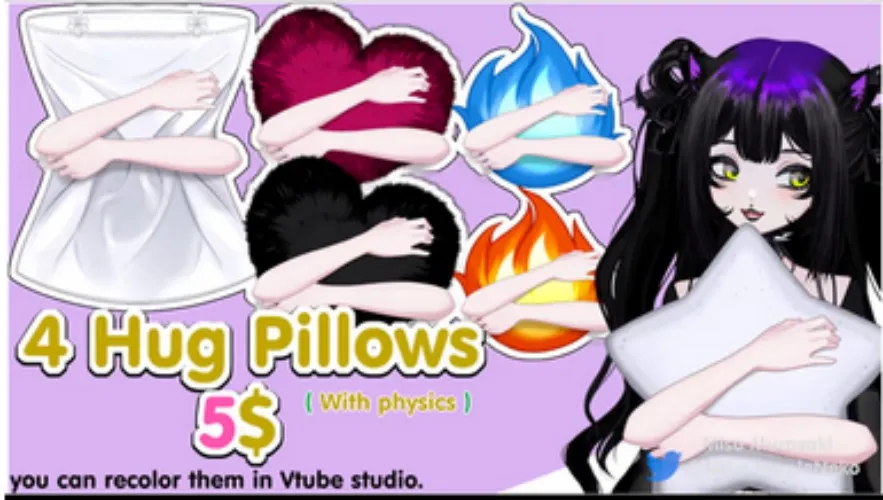 Vtube Pillow Asset by Misu Murasaki