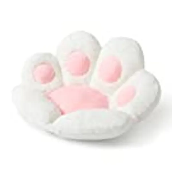 Ditucu Cat Paw Cushion Comfy Kawaii Chair Cushion 27.5 x 23.6 inch Bear Paw Lazy Sofa Office Floor Pillow Cute Plush Seat Pad for Gaming Chair for Bedroom Decor White