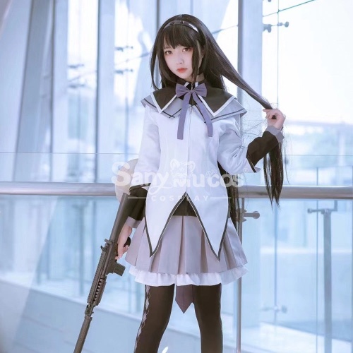 Anime Puella Magi Madoka Magica Cosplay Akemi Homura Cosplay Costume - M