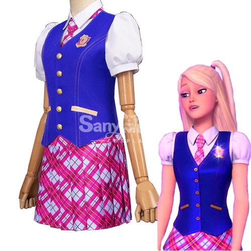 Anime Barbie:Princess Charm School Cosplay Delancy Devin Uniform Cosplay Costume - M