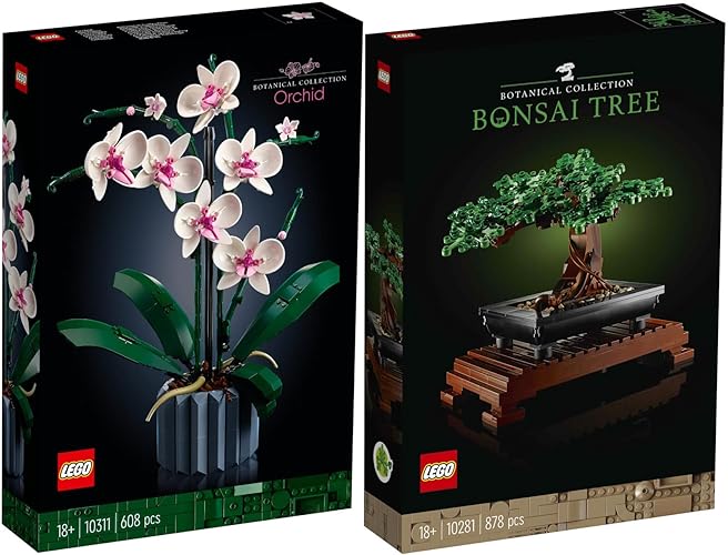 BRICKCOMPLETE Lego 2er Set: 10311 Orchidee & 10281 Bonsai Baum