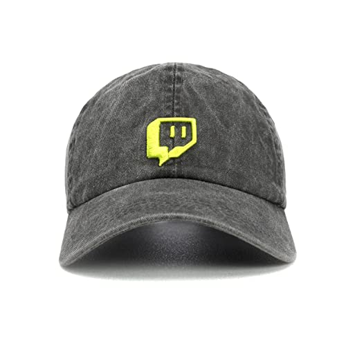 Twitch Baseball Hat - One Size - Washed Black