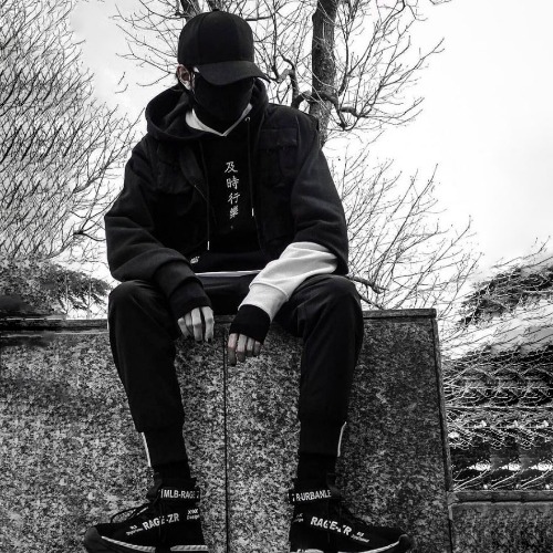 Goth Punk Dark Harajuku Text Print Hoodie