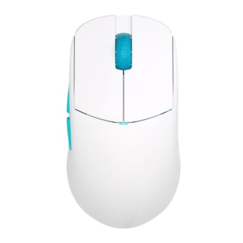 Lamzu Atlantis OG Wireless Gaming Mouse, Ultra Lightweight 57g, Mechanical Switch,26000 DPI,Symmetrical,MCU Nordic 52840,Silver TTC,PAW3395 Sensor (Polar White) - Polar White