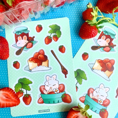 "Strawberry Patch" A6 Sticker Sheet