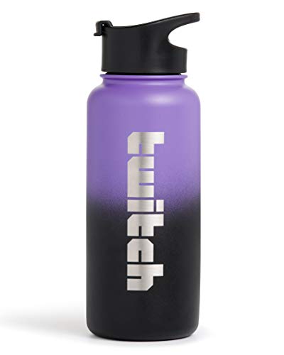 Twitch 32oz Water Bottle Straw Lid - Purple - Purple / Black